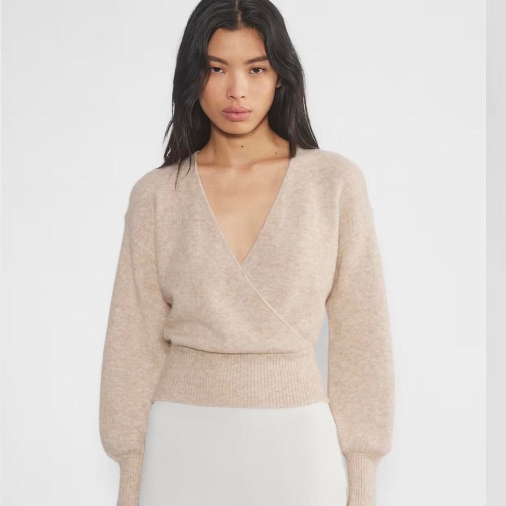 Aritzia Wilfred Dear Sweater - Heather Light Oatmeal
